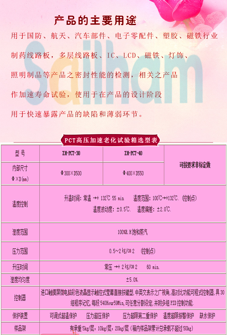 HAST高度加速老化草莓国产在线视频選型表介紹