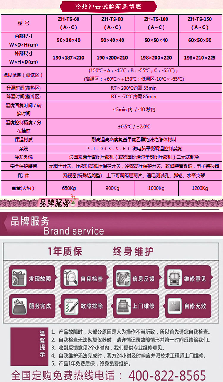三箱移動式冷熱衝擊草莓国产在线视频選型表介紹